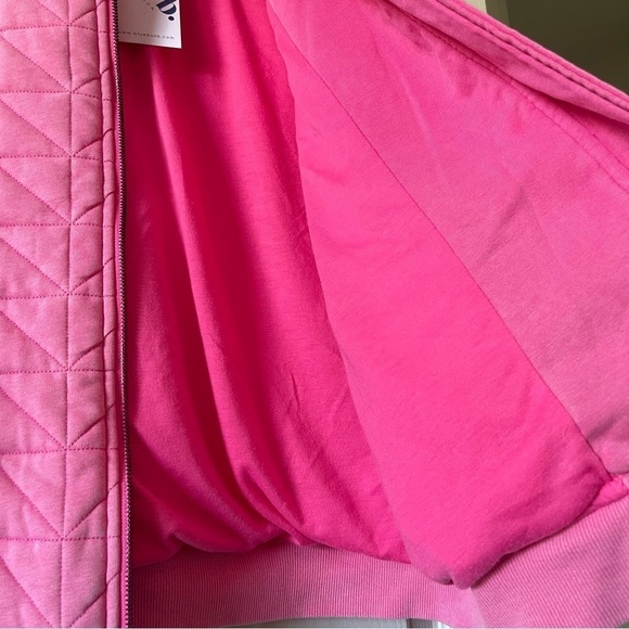 New Blue B Collection Quilted Winter Jacket Oversized Women S Full Zip Pink - Picture 6 of 13